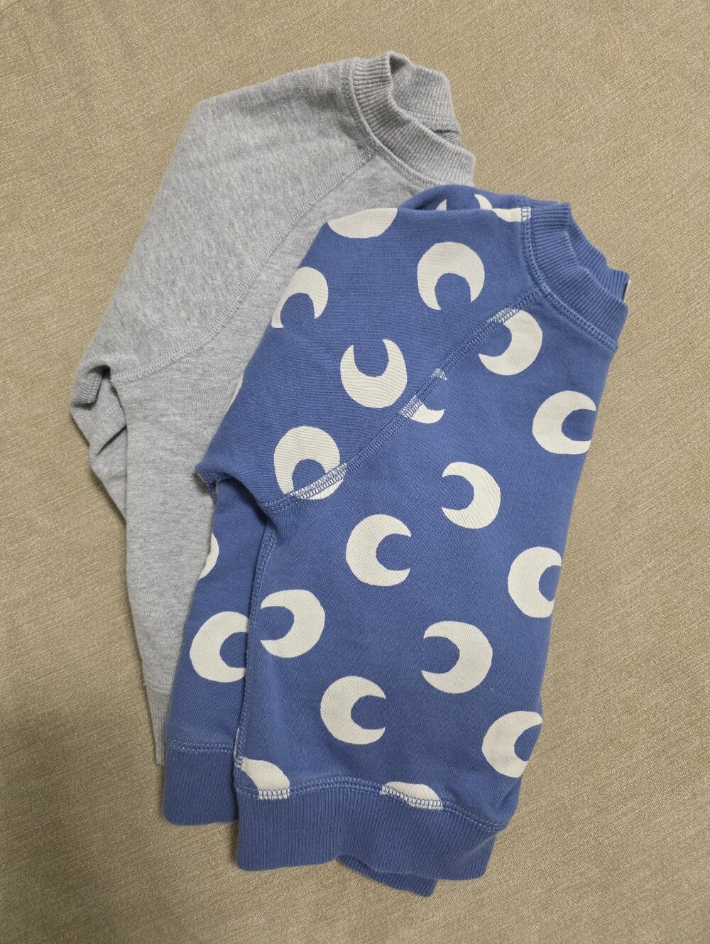 Hanna Andersson Sweatshirt Lot Size 4 / 100 Blue Print Gray 2 Pc Bundle Unisex
